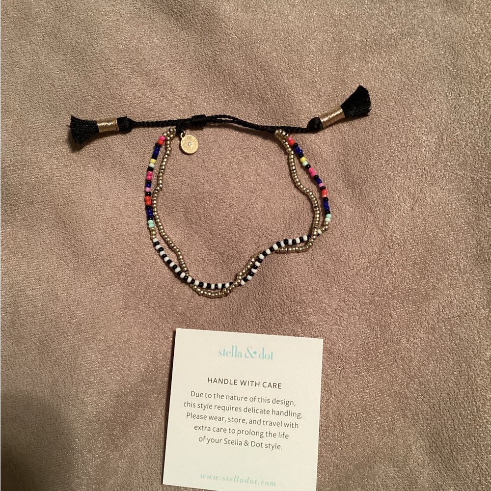 Stella & Dot adjustable beaded bracelet